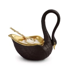 Best Pirce ❤️ L'Objet Swan Salt Cellar Black ⭐