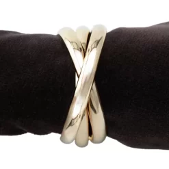 Coupon 👏 L'Objet Napkin Jewels, Gold Triple-Ring, Set Of 4 🎉