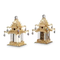 Coupon 💯 L'Objet Spice Jewels Pagoda Salt & Pepper Shakers Gold ⌛