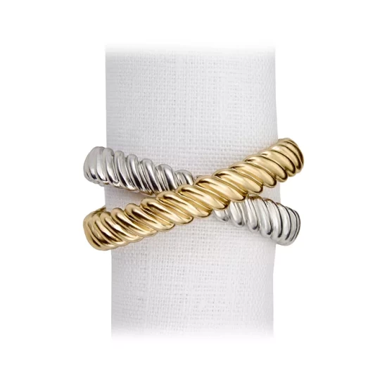 Best Sale โ L'Objet Deco Twist Napkin Jewels, Set Of 4 Gold/platinum ๐คฉ 3 Best Sale โ L'Objet Deco Twist Napkin Jewels, Set Of 4 Gold/platinum ๐คฉ