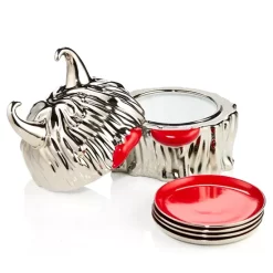 Cheap 😀 L'Objet Haas Lynda Box & 4 Mini Plates, Limited Edition Of 75 - 150th Anniversary Exclusive Platinum/red 🧨 -L'Objet Shop unnamed file 259