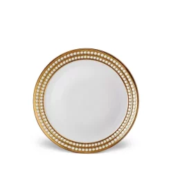 Best Sale 🔔 L'Objet Perlée Gold Dinner Plate Gold And White ⌛