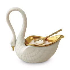 Budget 🔥 L'Objet Swan Salt Cellar White/gold 💯