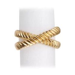 Promo 👏 L'Objet Deco Twist Napkin Jewels, Set Of 4 Gold 👏