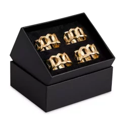 Flash Sale 🛒 L'Objet Cuban Link Napkin Rings, Set Of 4 Gold ❤️ -L'Objet Shop unnamed file 477