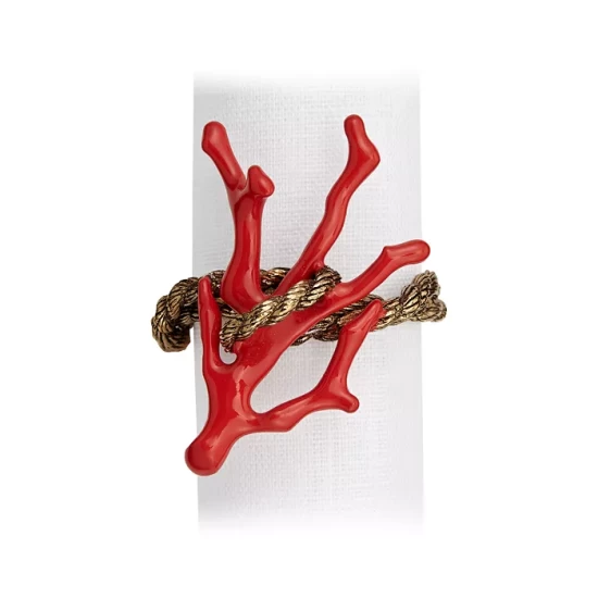 Buy ๐ L'Objet Coral Napkin Jewels, Set Of 4 Gold/red ๐งจ 3 Buy ๐ L'Objet Coral Napkin Jewels, Set Of 4 Gold/red ๐งจ