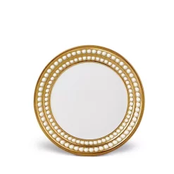 Deals ✨ L'Objet Perlée Gold Bread & Butter Plate Gold And White 💯