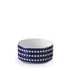 Best deal ⌛ L'Objet Perlee Bleu Deep Serving Bowl, Small Blue, White ⭐ -L'Objet Shop unnamed file 580