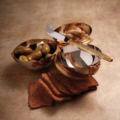 Wholesale 🤩 L'Objet Deco Leaves 3 Bowl Condiment Server Silver 👏 -L'Objet Shop unnamed file 585