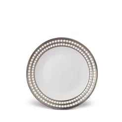 Brand new 🧨 L'Objet Perlée Platinum Dessert Plate Platinum And White ⭐