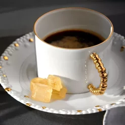 Hot Sale 🥰 L'Objet Haas Mojave Saucer With Gold Accents White/gold 🎁 -L'Objet Shop unnamed file 600