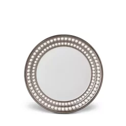 Cheapest ⭐ L'Objet Perlée Platinum Bread & Butter Plate Platinum And White 😀
