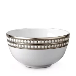 Cheapest 👍 L'Objet Perlée Platinum Soup Bowl Platinum And White 🛒