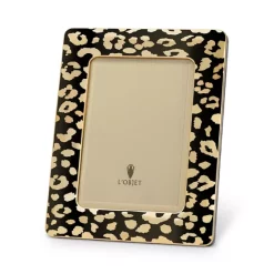 Best Pirce ❤️ L'Objet Leopard Frame 5" X 7" Gold 👏