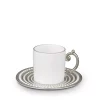 Best Pirce 🛒 L'Objet Perlee Platinum Espresso Cup & Saucer Platinum, White 😍 -L'Objet Shop unnamed file 750