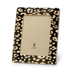 Cheap 🎉 L'Objet Leopard Frame 4" X 6" Gold 👍